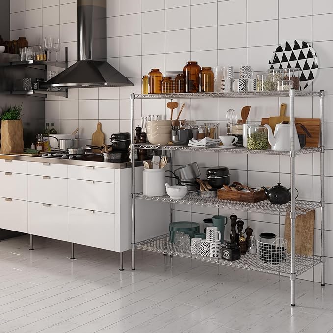 Regal Altair 21" Deep x 54" Wide x 54" Height Wire Shelving Kit | 4-Tier | NSF Commercial Storage Rack Unit