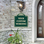 Custom Decorative Sign, Personalized Metal Sign for Business, Driveway, Home, Airbnb, Office Door Plaque,Green Background,24x24 Inches, ACM, Fade Resistant, Made in USA