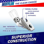 Mifflin-USA Horizontal Card Protector with Metal Clip and Vinyl Straps (Clear, 4x3 Inch, 250 Pack), Waterproof PVC ID Name Badge Holder with Clip