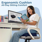 5 STARS UNITED Seat Cushion for Tailbone Pain Relief – Memory Foam Cushion for Coccyx, Hip, Sciatica & Post-Surgery Recovery – Wheelchair, Car, Desk, Gaming & Office Chairs, Blue, X-Large