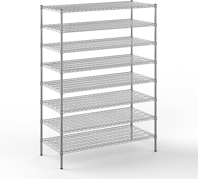 Regal Altair 24" Deep x 54" Wide x 74" Height Wire Shelving Kit | 8-Tier | NSF Commercial Storage Rack Unit