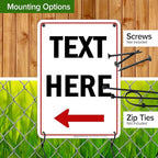 Custom Arrow,Custom Directional Sign, Left Arrow,7x10 Inches, Rust Free .040 Aluminum, Fade Resistant, Made in USA by My Sign Center