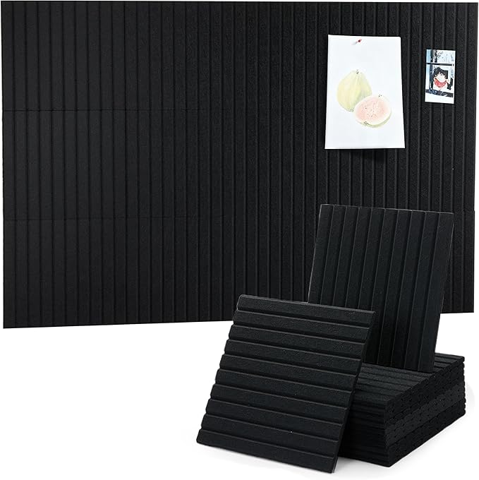 Large Felt Bulletin Board 48" x 36" with Push PINS & Wall Safe Adhesive Tabs – Modern Large Cork Board for Walls in Home or Office, Versatile Felt Board Layout, Cork Board, Vision Board, Dream Board