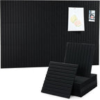 Large Felt Bulletin Board 48" x 36" with Push PINS & Wall Safe Adhesive Tabs – Modern Large Cork Board for Walls in Home or Office, Versatile Felt Board Layout, Cork Board, Vision Board, Dream Board