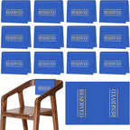 Buryeah 12 Pcs Reserved Seating Signs for Chairs Church Pew Reserved Chair Signs Placeholder with Printed Words for Weddings Parties Celebrations Receptions Church or Event (Blue)