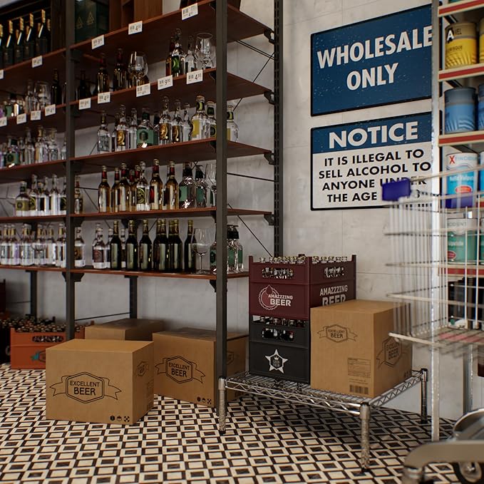 Regal Altair 24" Deep x 24" Wide x 8" Height Wire Shelving Kit | 1-Tier | NSF Commercial Storage Rack Unit