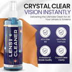 ULTRAVUE Eyeglass Gel Lens Cleaner Spray Kit - 3 x 8oz Gel Lens Cleaner Spray Bottle + 2 Microfiber Cloth for Cleaning - Safe for All Lenses (AR Coated Included), Eyeglasses and Screens
