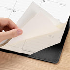 Large Desk Calendar 2026 with Desktop Mat, Cabbrix Desk Pad Calendar 21 x 16-1/2 Inch Covering January 2026 to December 2026, Desk Blotter Calendar for Home School and Office, Black