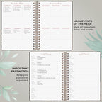PLANBERRY Large Hourly Schedule Planner Premium – Undated Organizer for Productivity, Time Management & Budget, 8x10.4″ (Onyx Black)
