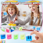 120 Pieces Pencil Sharpeners Bulk Colored Dual Holes Sharpeners Portable Manual Pencil Sharpeners for Kids Students Classroom Supplies, 4 Colors