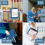 Sooez Clipboards with Storage, High Capacity Clip Boards 8.5x11 with Pen Holder, Heavy Duty Plastic Paper Organization Folder Cases, Letter / A4 Size for Nurse Teachers, School & Office Supplies