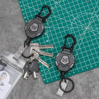 MNGARISTA 8-Pack Retractable Keychain, Heavy Duty Carabiner Badge Holder, Tactical ID Badge Reel with 31.5” Steel Retractable Cord, 8.0 oz