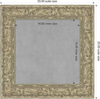 Amanti Art Silver Framed Magnetic Board 23x23 Small Vision Board for use with Magnets, 100% Metal Sheet to Display Items as Office Decor or for Home Organization in mudroom, Kitchen or Kids Room