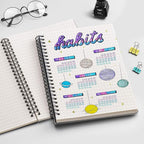 EMSHOI Graph Paper Spiral Notebook 7.48" x 10.15" - 2 Pack 320 Pages 100gsm Thick Grid Paper, B5 Graph Paper Notebook, Plastic Hardcover Journals for Writing Engineering Graphing Work School Supplies