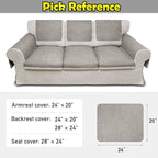Couch Arm Covers, Waterproof Armrest Cover for Sofa, Armchair, Loveseat, Non-Slip Recliner Arm Cover, Sofa Arm Covers, Headrest Covers, Arm Chair Covers Set of 2 (Taupe, 24"×20")