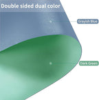 Zinkooat Leather Table Cover,1.8mm Thick,36x60 Inch Table Protector,Table Protector for Dining Room Table,Dining Table Cover,Table Cover Protector(Grayish Blue+Dark Green,36x60)
