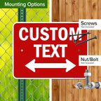 Custom Arrow,Custom Directional Sign, Two way Arrow,18x24 Inches, Rust Free .063 Aluminum, Fade Resistant, Made in USA by My Sign Center