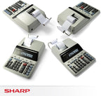 Sharp 12-Digit Print Calculator Desktop Size Adding Machine, Perfect for Everyday Use and Office, Bright, Large Easy-to-Read Numbers on Both The Display and The Two-ColorPrinted Tape (VX-2652H)