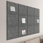 Baysola Large Cork Boards for Walls – 48" x 36" Self Adhesive Felt Wall Tiles, Ideal for Office Wall Organizing Bulletin Board, Easy to Install Cork Boards Felt Board