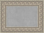 Amanti Art Silver Framed Magnetic Board 19x25 Small Vision Board for use with Magnets, 100% Metal Sheet to Display Items as Office Decor or for Home Organization in mudroom, Kitchen or Kids Room