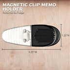 10 Magnetic Memo Holders Set - Large Clip, Plastic - Clear