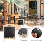 ADOCARN Wooden Tabletop Chalkboard Small Blackboard Reusable Desktop Message Board for Coffee Shop and Playroom