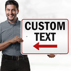 Custom Arrow Directional Sign, Left Arrow, 18x24 Inches, 3M EGP Reflective, Rust Free .080 Aluminum, Fade Resistant, Made in USA by My Sign Center