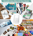 Argvey Acrylic Brochure Holder 8.5 x 11 inches, 4 Tier Clear Brochure Display Stand with Removable Divider for Trifold 4 Inches Wide Pamphlet, Plastic Flyer Holder for Magazine, Literature, Booklet