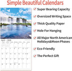 2026 Wall Calendar,Calendar 2026, November 2025 - December 2026, Wall Calendar Waterfall, 12" x 24" Opened,Full Page Months Thick & Sturdy Paper for Calendar Organizing & Planning