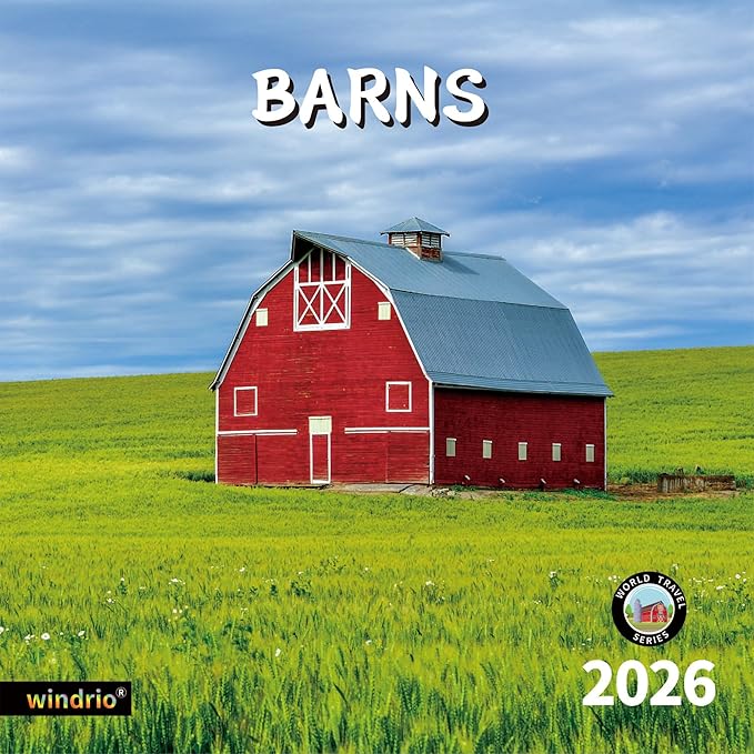 2026 Wall Calendar,Calendar 2026, November 2025 - December 2026, Wall Calendar Barns, 12" x 24" Opened,Full Page Months Thick & Sturdy Paper for Calendar Organizing & Planning