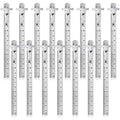 20 Pieces 6 Inch 15 cm Pocket Ruler Flexible Precision Stainless Steel Ruler with Detachable Clips Stainless Steel Pocket Clip Scale Gauge Metric British System