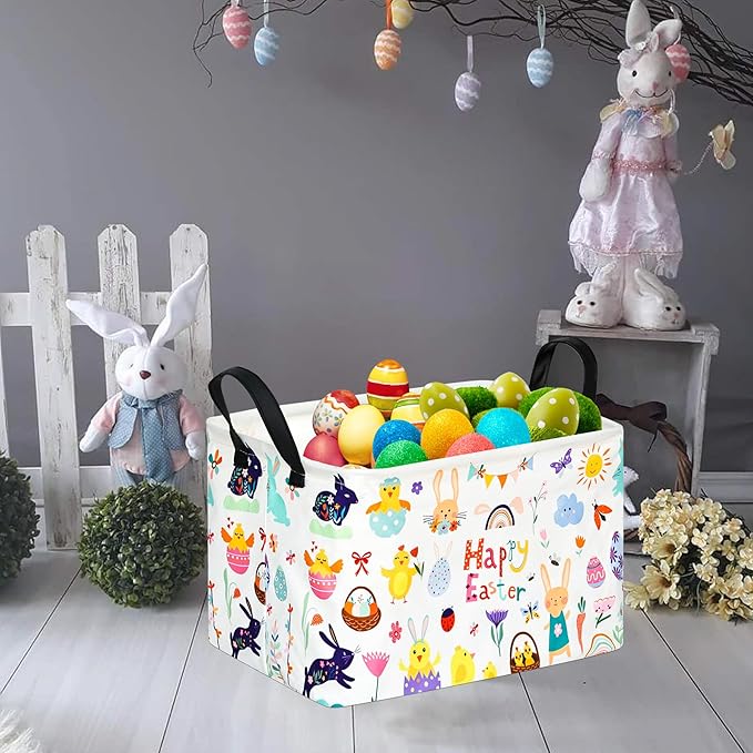 FUULOXE Storage Bin for Shelves Rectangle Closet Baskets Foldable Box with Handles Storage Bins, Storage Boxes for Home Office Car Dormroom