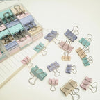 76 Pcs Colored Binder Clips Paper Clamps Assorted Sizes Small Medium Large Colorful Binder Clips for Office Supplies Set