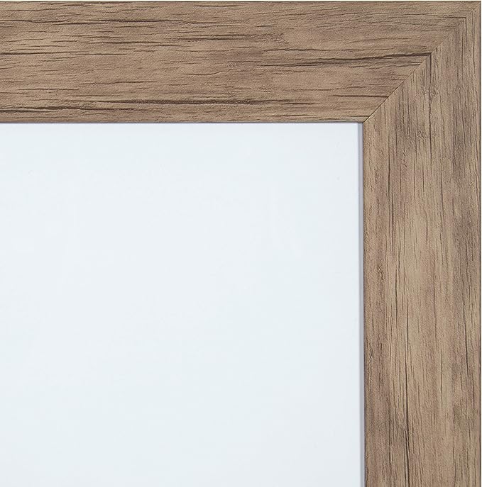 DesignOvation Beatrice Framed Magnetic Dry Erase Board, 18x27, Rustic Brown