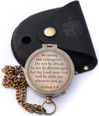 A S Handicrafts Engraved Compass Gift for First Communion, Baptism, Religious Gifts for Men, Confirmation, Missionary