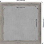 Amanti Art Grey Framed Magnetic Board 29x29 Medium Vision Board for use with Magnets, 100% Metal Sheet to Display Items as Office Decor or for Home Organization in mudroom, Kitchen or Kids Room