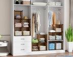 6-Cube Storage Organizer, Closet Organizer Storage Shelf Bookcase Bookshelf with Metal Hammer, Storage Cubes Organizer Cabinet for Kids, Closet, Bedroom, Bathroom, (11.8x11.8x11.8 inch)
