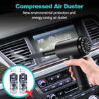 Compressed Air Duster, Keyboard Cleaner - Replace Compressed Canned Air - Portable Electric Air Duster Reusable Rechargeable Air Blower for Computer Keyboard Electronics Pet House, (91000RPM/7500mAh)