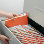 Smead Colored File Folder, 1/3-Cut Tab, Letter Size, Orange, 100 per Box (12543)