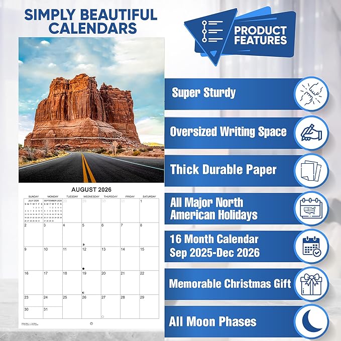2026 Utah National Parks Monthly Wall Calendar | Travel Calendar 2025-2026