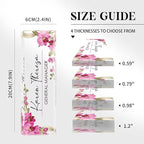 Personalized Desk Name Plate - Acrylic Accessory (Pink Butterfly Orchid)
