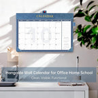 Yoment Desk Calendar 2026, Jan 2026-Dec 2027, 2026 Desk Calendar Large 17 x 12, 2026 Calendar with Plastic Cover, To-Do Lists, Leather Desktop Wall Calendar 2026-2027 for Office School Home, Blue