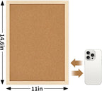 Cork Board,FEBSNOW Cork Board Bulletin Board,14.6 X 11 inches Vision Board,Bulletin Board for Office,Wall Mounted Pin Board for Office Home and School,14.6x11Inches
