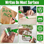 Fuutreo 10 Pack Jumbo Permanent Markers Bulk Large Chisel Tip Permanent Markers Quick Drying Waterproof Big Huge Poster Pens for Office, Logistics Company and More Adult(Grass Green)