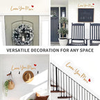 Love You More Wood Sign Home Decor Boho Decor Wall Decor Express Love and Warm for Your Family Lovers Wall Art Gift Hallway Entryway Door Farmhouse Valentine Decors Bedroom Above Bed Topper Decoration