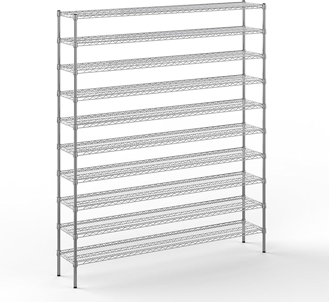 Regal Altair 14" Deep x 72" Wide x 86" Height Wire Shelving Kit | 10-Tier | NSF Commercial Storage Rack Unit