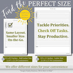 TO DO List Notepads (2 Pack, 50 Pages Each) Planner Pads. ToDo Checklist w/Priority & Note Sections. Organize & Track Projects, Clients or Daily Tasks. 5.5 X 8.5, A5 Sheets. Made in the USA.