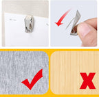 Zhengmy 30 Pcs Cubicle Hooks Fabric Panel Wall Wire Hooks Stainless Metal Cubicle Clip Pins Staple Accessories for 40 Lbs Fabric Pictures for Office Home Kitchen Supplies(Silver)