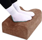 COMFelicify Foot Rest for Under Desk at Work, Ergonomic Under Desk Footrest with Washable Cover, Memory Foam Foot Stool for Office Chair & Gaming Chair, Back & Hip Pain Relief, Brown