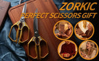 Kitchen Scissors Gold - Stainless Steel Shear, Sharp Meat Cutting Scissors Dishwasher Safe, Poultry Shears Heavy Duty, Japanese Cooking Scissor for Food, Christmas Gifts for Men Women